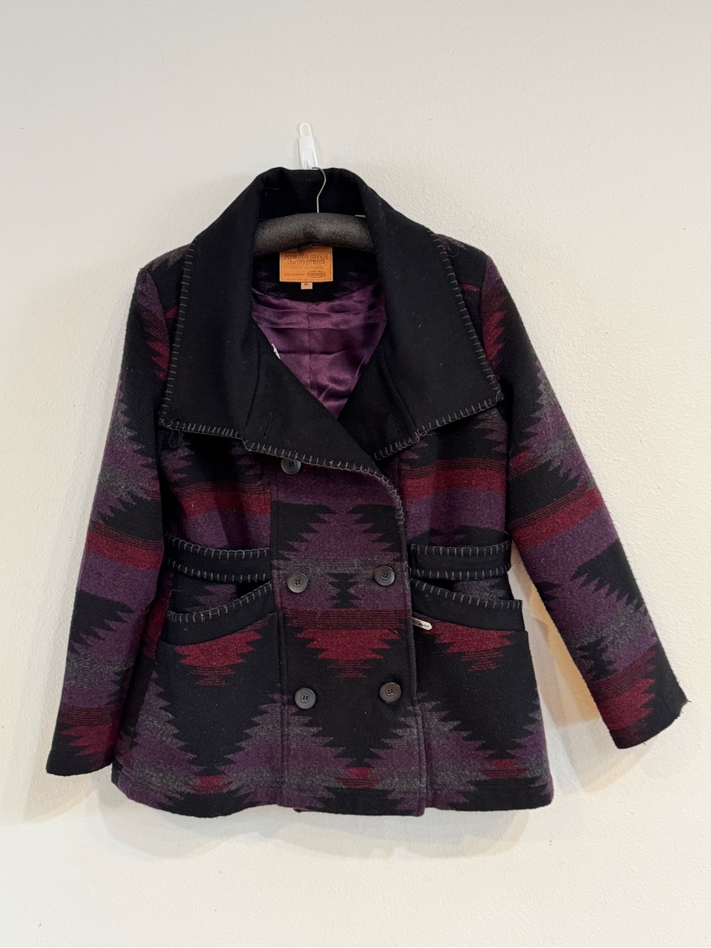 Powder River Outfitters Southwestern Aztec Blanket Coat Jacket Western Size XL
